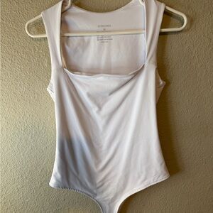 ReoRia Classic White Square Neck Bodysuit